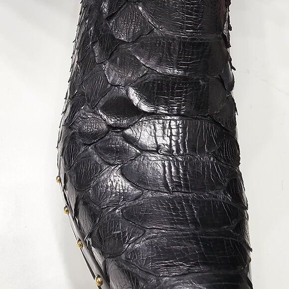 Original Gucci python over-the-knee stretch boots BLACK - Picture 3 of 16